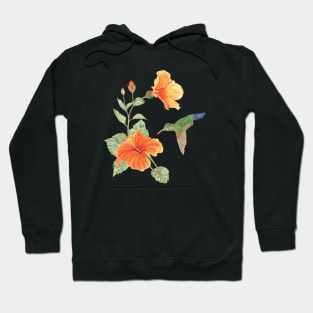 Green Hummingbird and San Joaquin Flower Hoodie